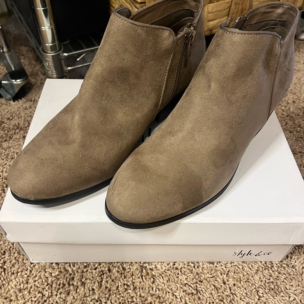 Style & Co. Tan Ankle Boots